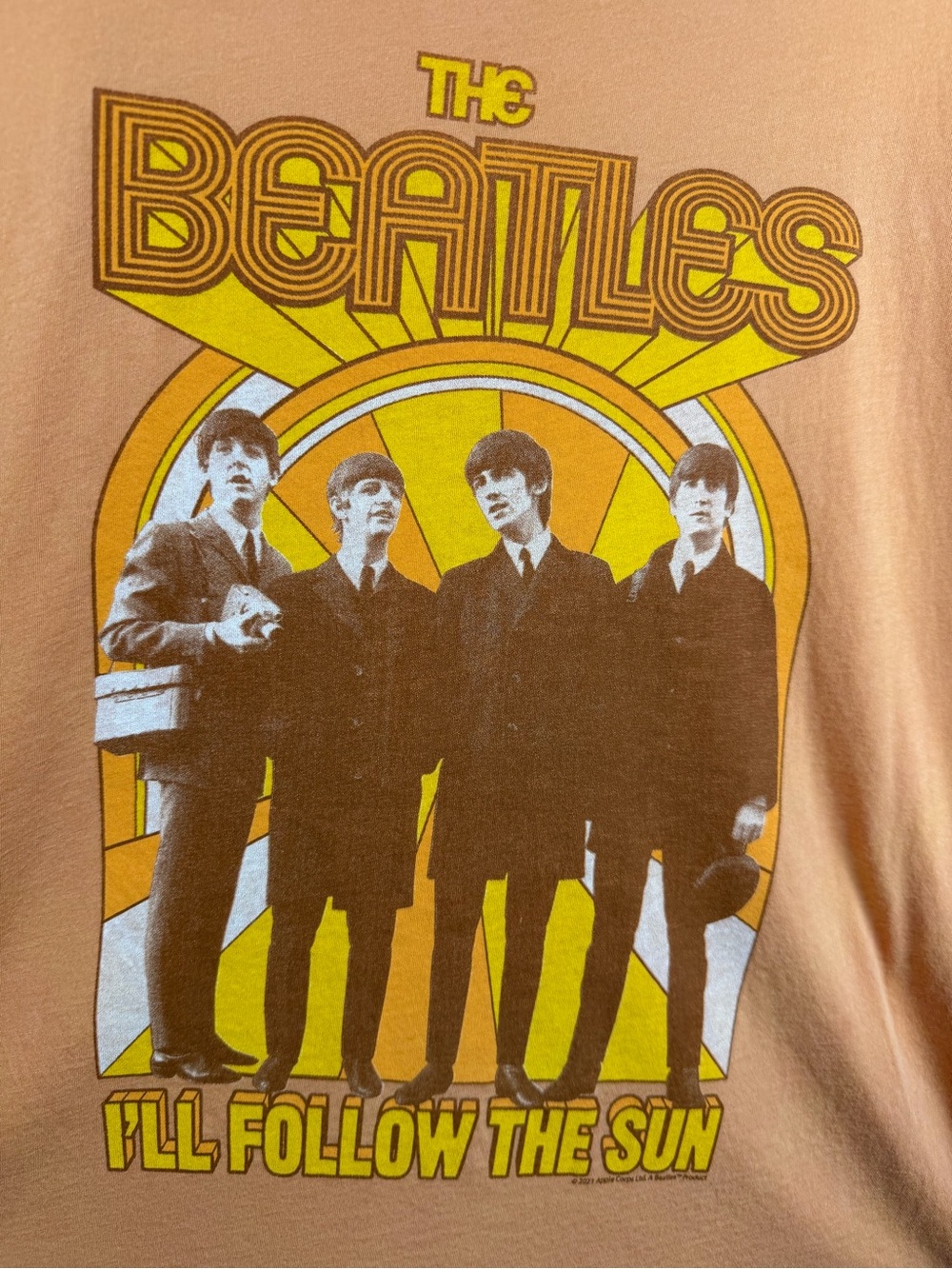 NWT junk food clothing The Beatles "I'll Follow The Sun" Graphic Tee
